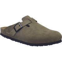 Premium Lederclog mit Schnallenriemen