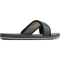 Strukturierte Slipper mit Kreuzriemen