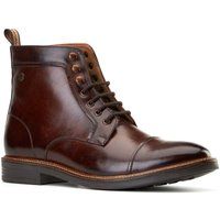 Schnürstiefeletten mit Zehenkappe aus Leder