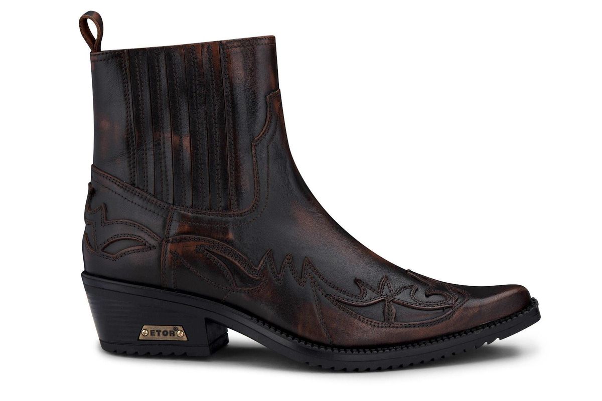 Spitze Western-Stiefeletten aus Leder