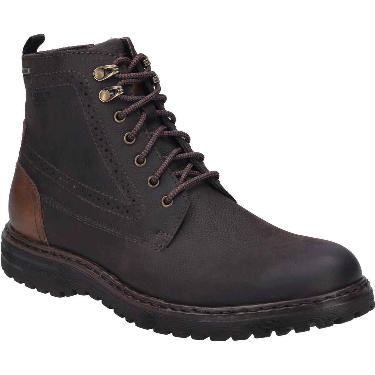 Wasserfeste Brogue-Lederstiefel zum Schnüren