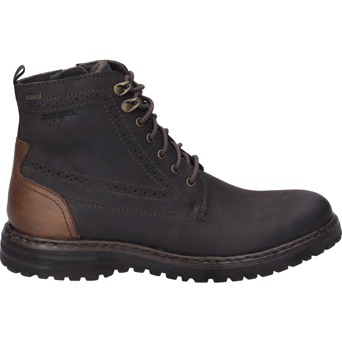Wasserfeste Brogue-Lederstiefel zum Schnüren