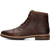 Klassische Leder-Schnürboots mit Zehenkappe