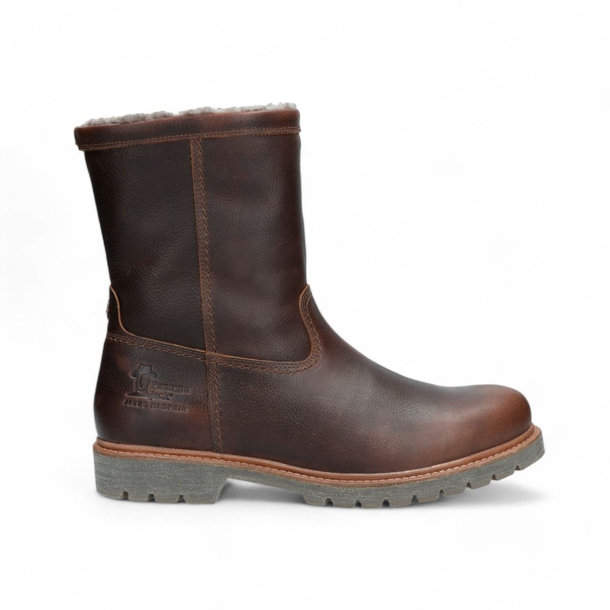 Wasserdichte Lederstiefel mit Lammfellfutter