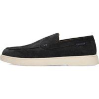 Slipper aus marineblauem Wildleder