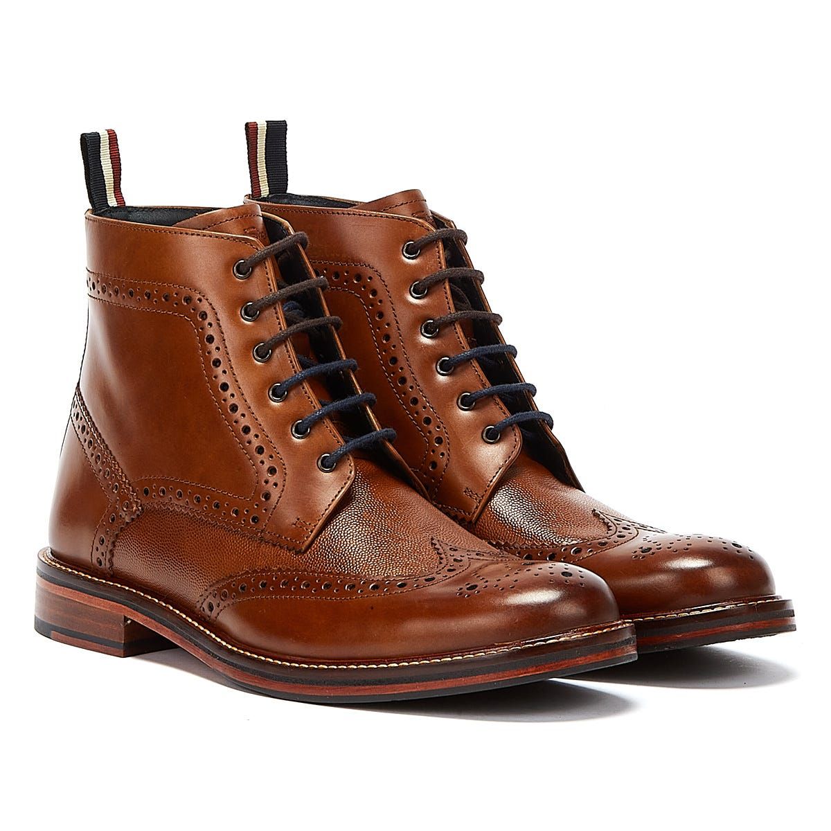 Klassische Brogue-Lederstiefel