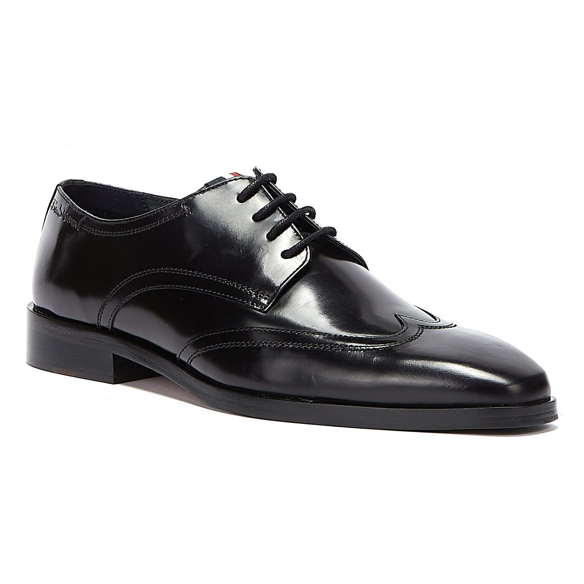 Polierte Wingtip Derby-Schuhe aus Leder