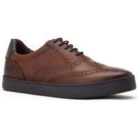 Brogue-Leder-Sneaker mit klobiger Sohle