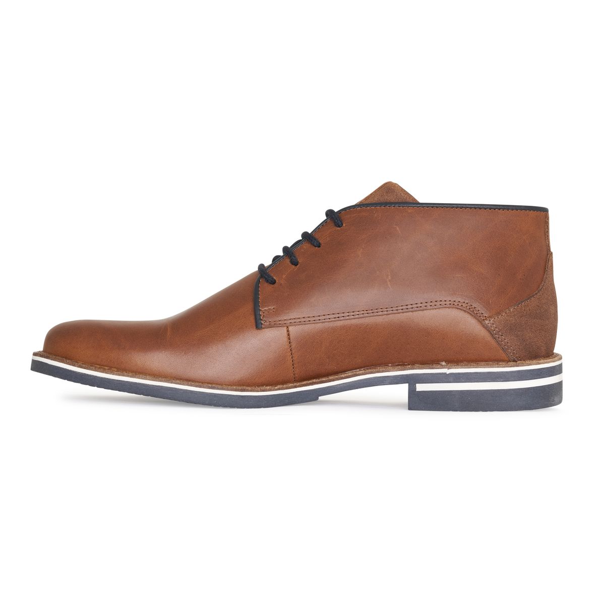 Halbhohe Derby-Schuhe aus Leder