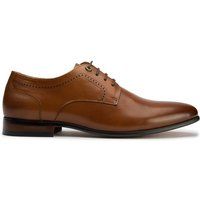 Klassische Leder-Derby-Schuhe mit Lochmuster
