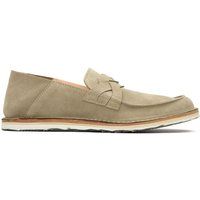 Italienische Suede-Loafer mit Flechtdetail