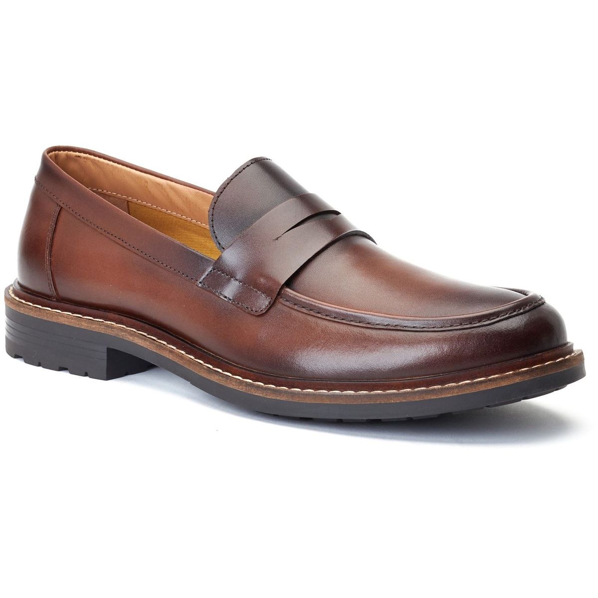 Polierte Penny-Loafer aus Leder
