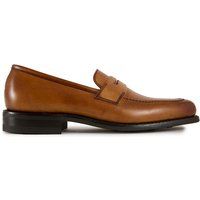 Klassische Penny-Loafer aus hellbraunem Leder