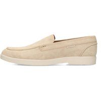 Veloursleder-Slipper mit Kontrastsohle