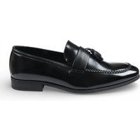 Lackleder-Slipper mit Quasten