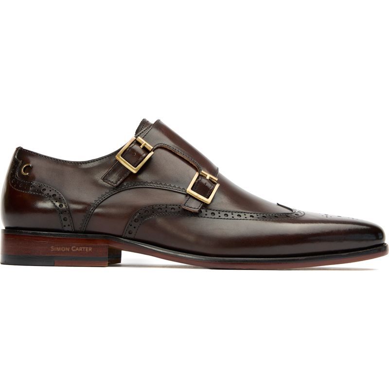 Elegante Doppel-Monk-Schuhe mit Brogue-Muster