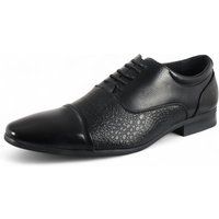 Cap-Toe Oxfords mit Struktur-Einsatz