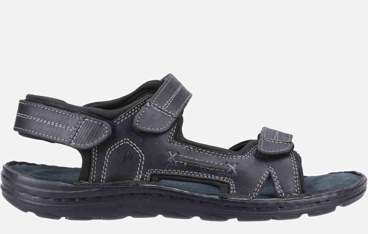 Bequeme Leder-Sandalen mit Klettverschluss