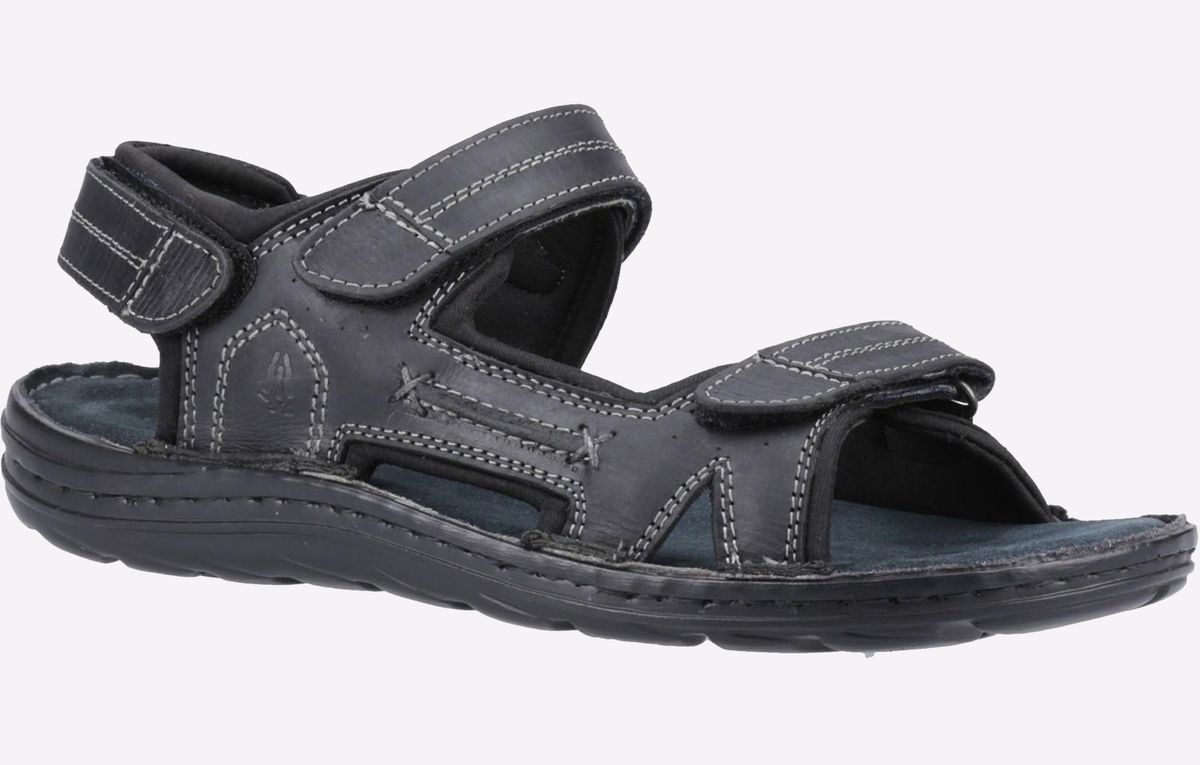 Bequeme Leder-Sandalen mit Klettverschluss