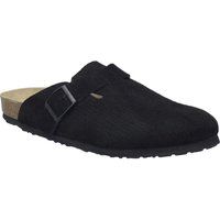 Veloursleder-Clogs mit Schnalle