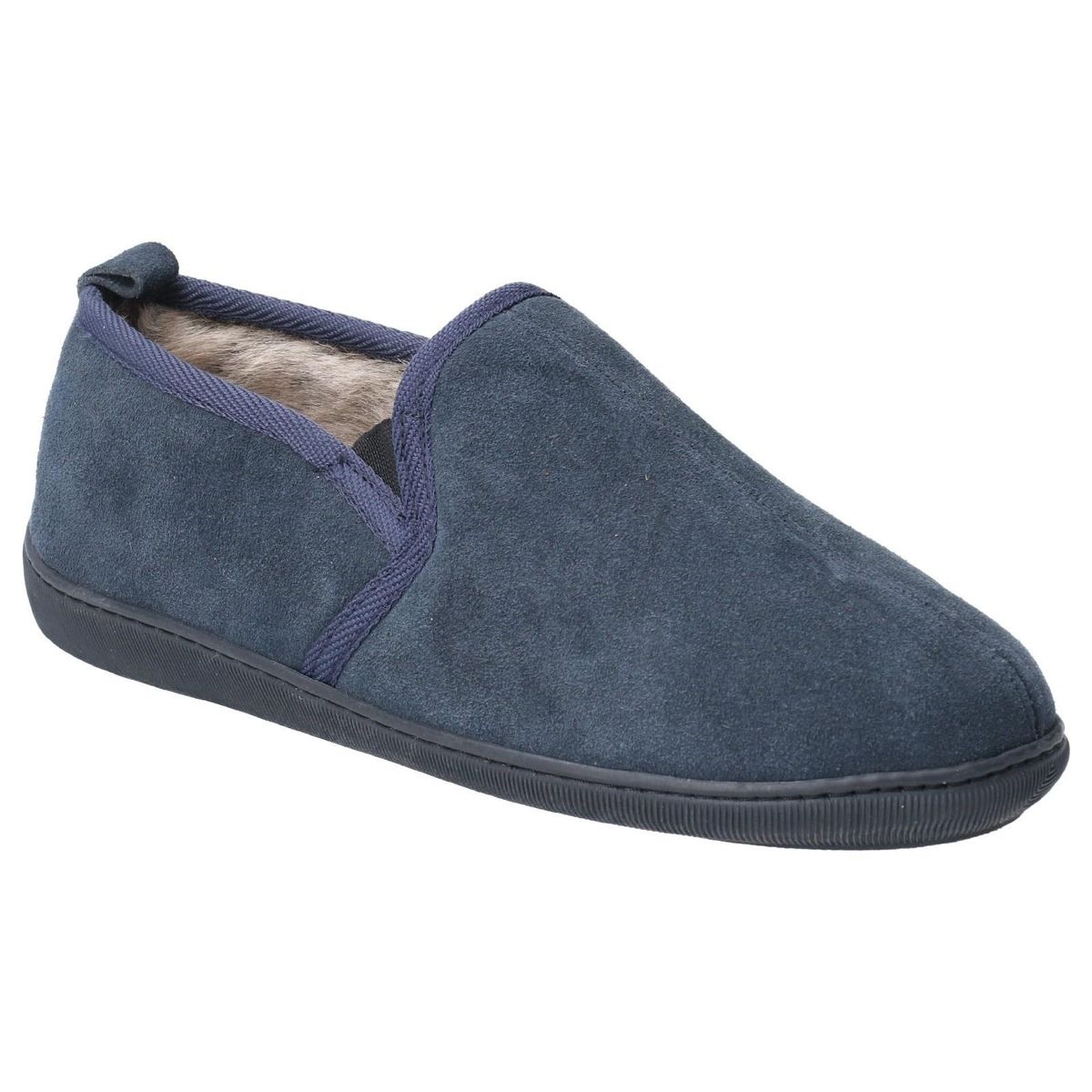 Klassische Wildleder-Slipper zum Hineinschlüpfen