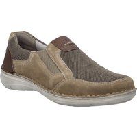 Handgenähter Veloursleder-Slipper mit Mesh