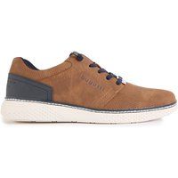 Perforierte Schnürschuhe mit Kontrast-Besatz