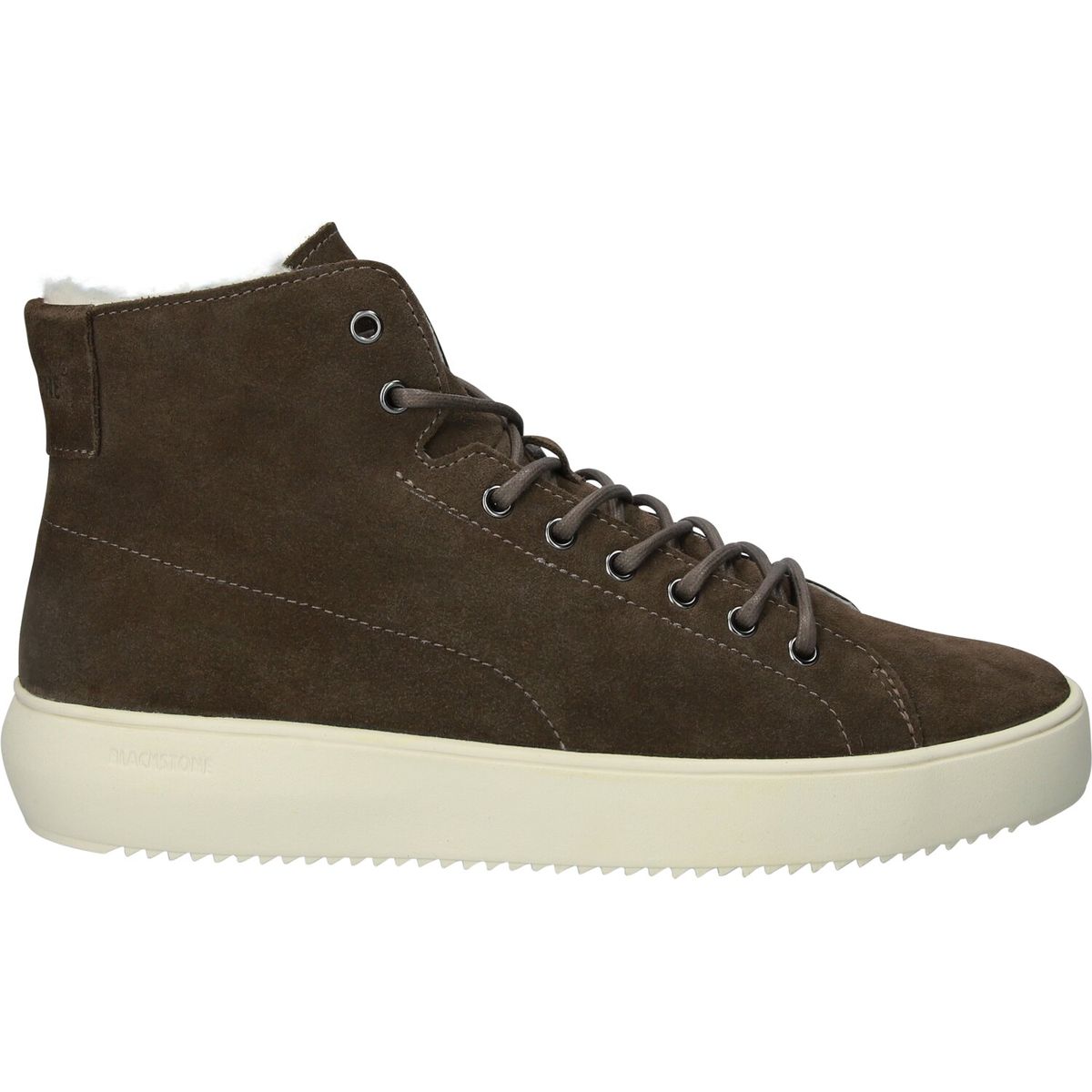 Minimalistische lammfellgefütterte Wildleder-High-Tops
