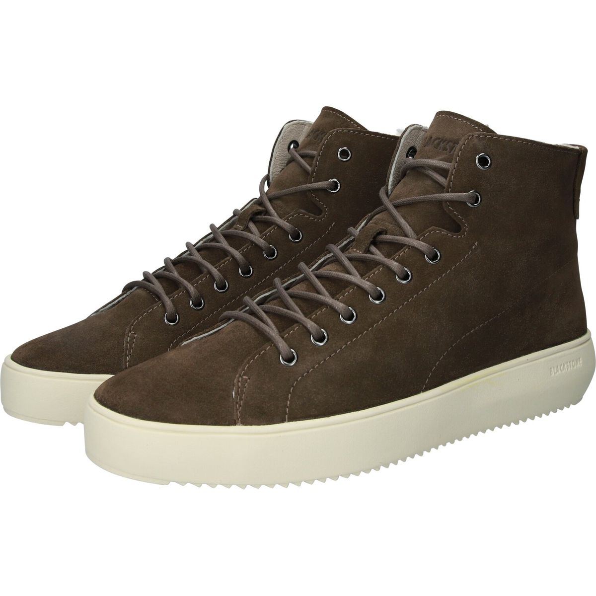 Minimalistische lammfellgefütterte Wildleder-High-Tops
