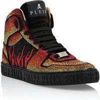 High-Tops mit Strass-Flammenmotiv