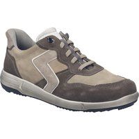 Leder-Sneaker mit Material-Mix
