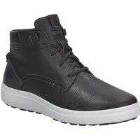 Strukturierte Leder-Mid-Top-Sneaker