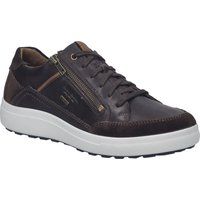 Leder-Sneaker mit Schnürung und Reißverschluss