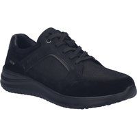 Schwarze Sneaker aus Leder und Textil