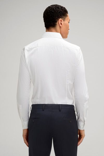 Masons Pares Weißes Hemd Stretch Baumwolle Slim Fit