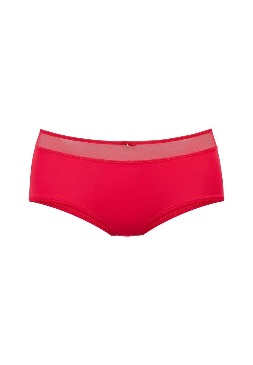 Roter Boy Short Slip mit Meshbund