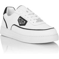 Leder-Low-Top-Sneaker mit Dreiecks-Logo