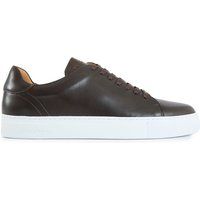 Minimalistische Leder-Sneaker mit Kontrastsohle