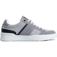 Strukturierte Low-Top-Sneaker im Materialmix