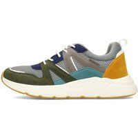 Mehrfarbige Mesh-Sneaker mit Paneelen