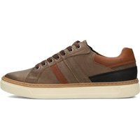 Leder-Low-Top-Sneaker mit Kontrastdetails