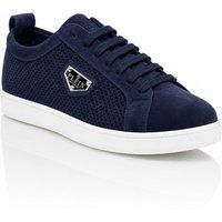 Perforierte Wildleder Low-Top Sneaker