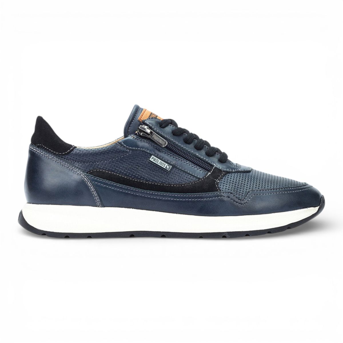 Leder-Sneaker mit zweifachem Verschluss