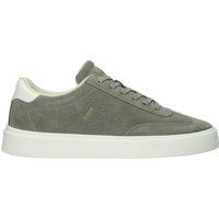 Niedrige Wildleder-Sneaker mit Lochmuster