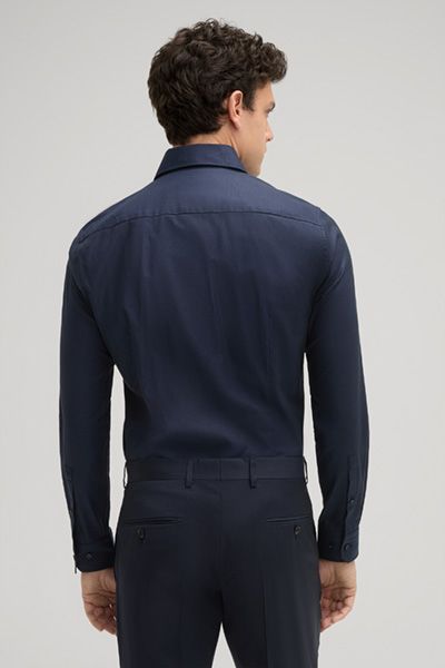 Modernes Pares Hemd aus Stretch-Baumwollmischung in Dunkelblau