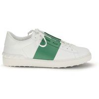 Open-Sneaker aus Leder mit Kontraststreifen