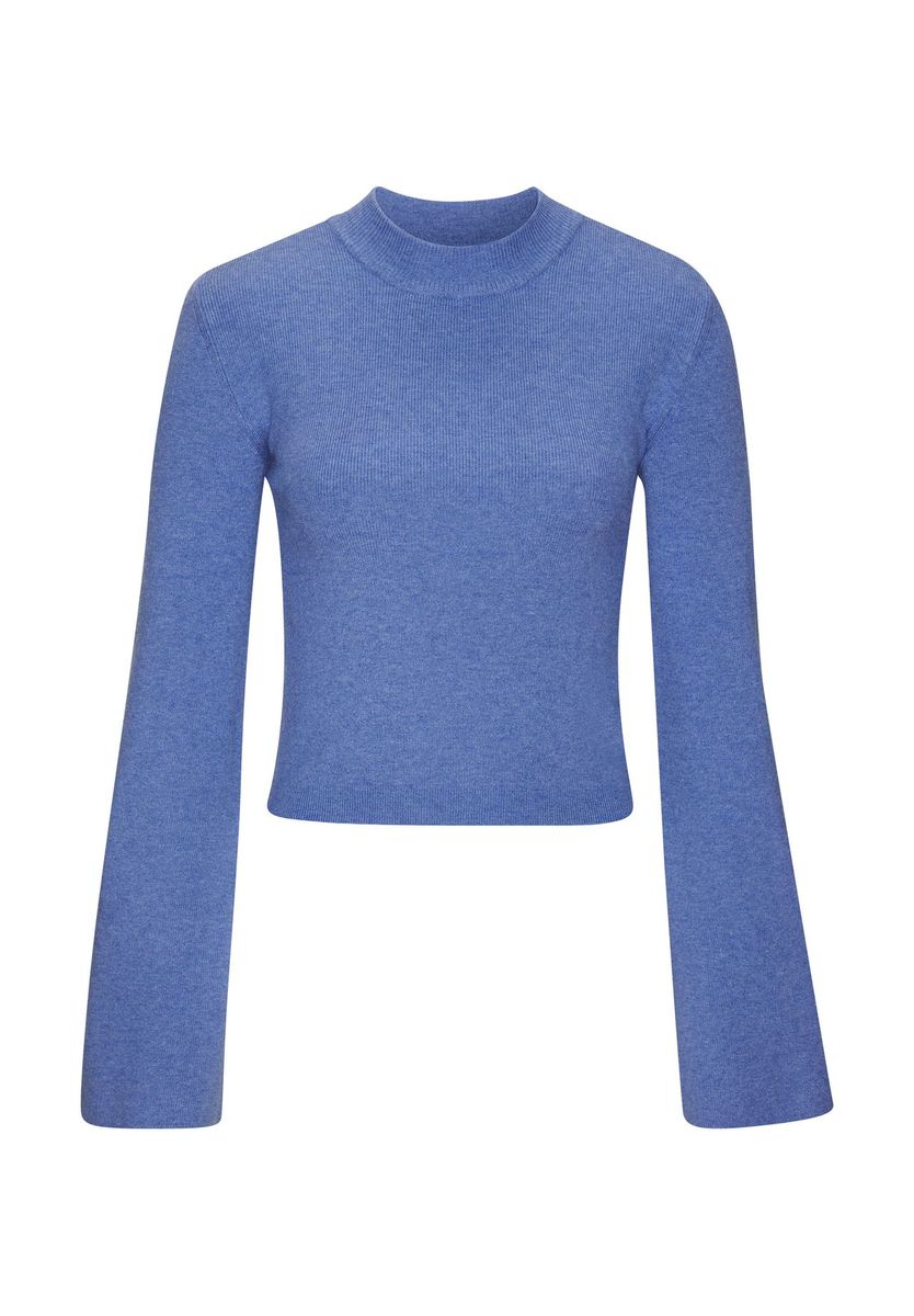 Kurzes Strickoberteil mit Glockenärmeln