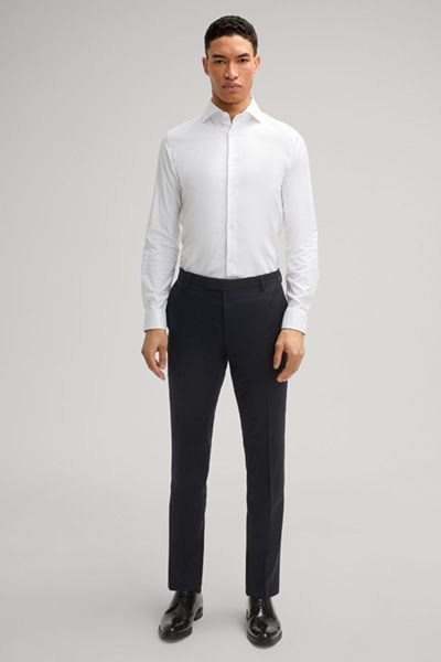 Strellson Pares Weißes Stretch-Baumwoll-Slim-Fit-Hemd