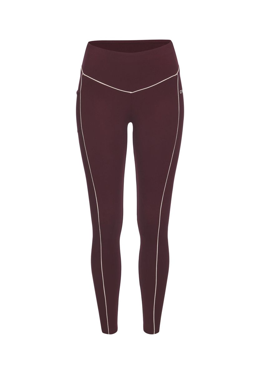 Sportliche Performance-Leggings mit Paspelbesatz