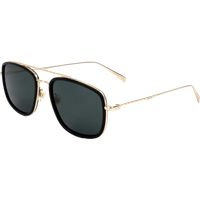 Eckige Navigator-Sonnenbrille mit Golddetails